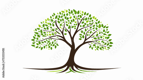 Logotipo de un árbol primaveral