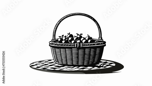 Vector de una cesta de picnic