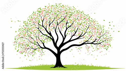 Logotipo de un árbol primaveral