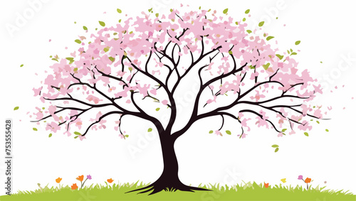 Logotipo de un árbol primaveral