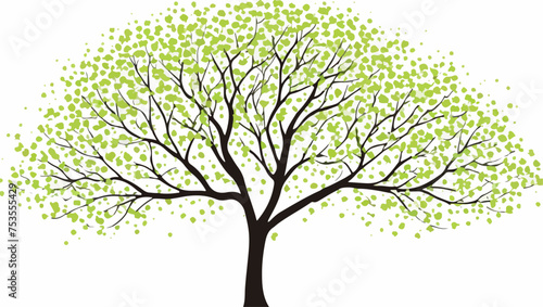 Logotipo de un árbol primaveral