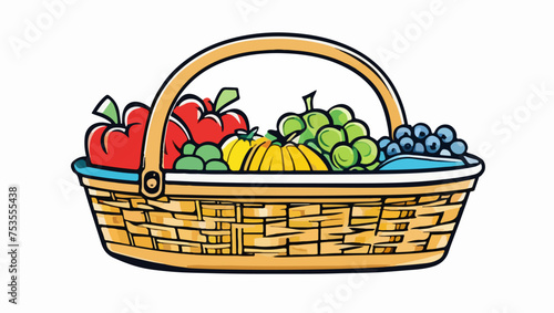 Vector de una cesta de picnic