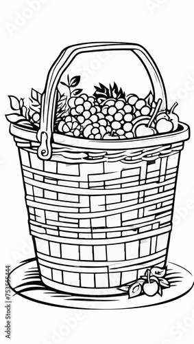 Vector de una cesta de picnic