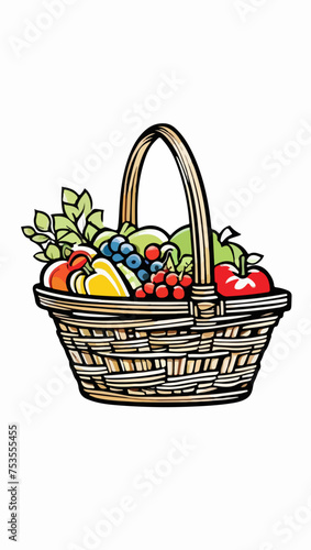 Vector de una cesta de picnic