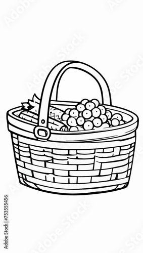Vector de una cesta de picnic