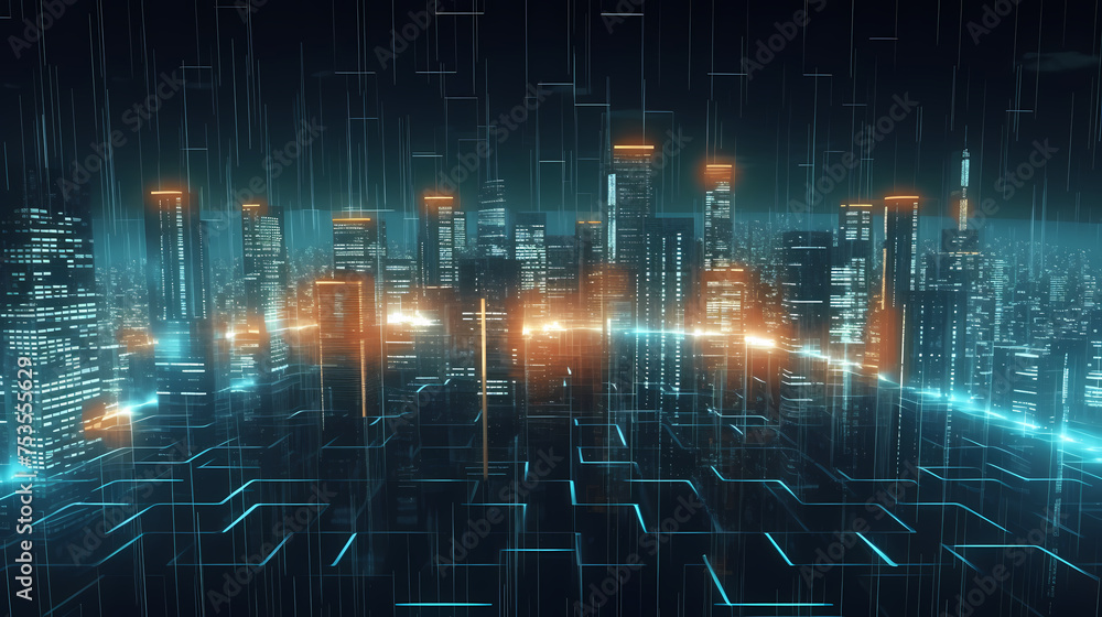 Global business, internet network connection, internet of things, smart city concept Global business, internet network connection, internet of things, smart city concept