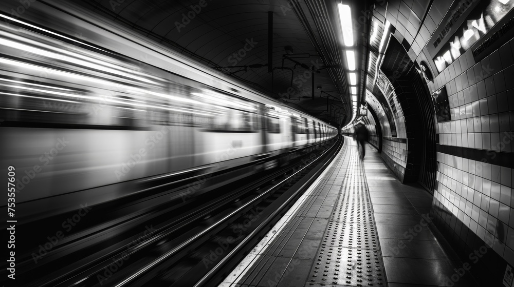 Obraz premium London Transport in Motion Blur