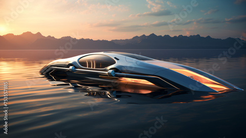 Futuristic catamaran © Cedar