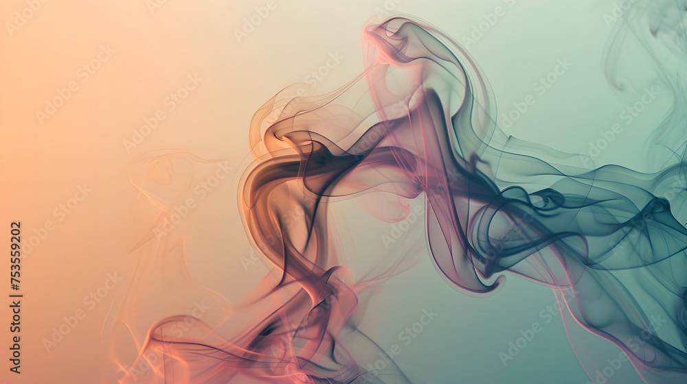 Abstract Smokey Shapes with Neutral Tones