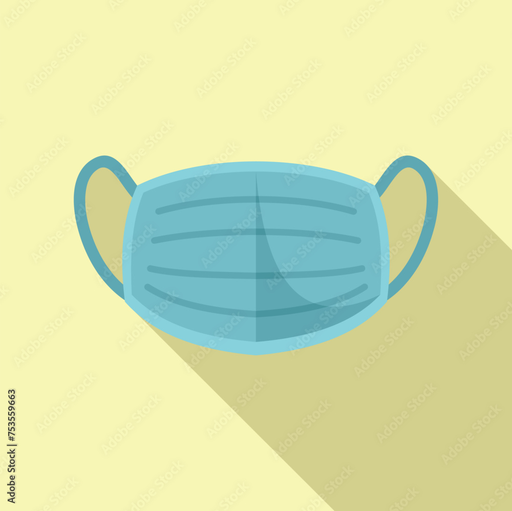 Medical care mask icon flat vector. Medical antiviral bottle. Supplement allergy Medical care mask icon flat vector. Medical antiviral bottle. Supplement allergy