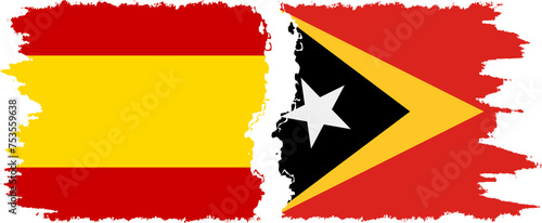 Free Download Timor-Leste - East Timor and Spain grunge flags connection vector - GFXLoad