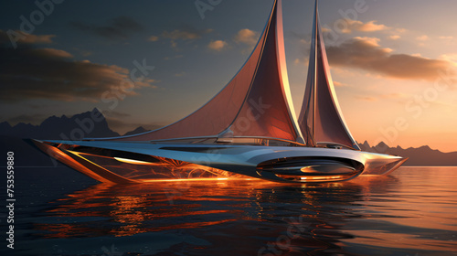 Futuristic sailboat