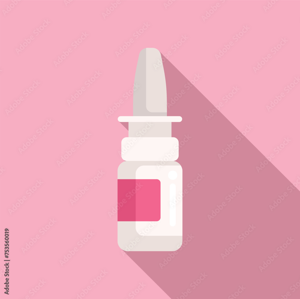 Potion dropper icon flat vector. Nose spray bottle. Medical allergy vitamin Potion dropper icon flat vector. Nose spray bottle. Medical allergy vitamin