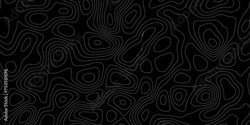 Black natural pattern strokes on map of round strokes desktop wallpaper slightly reflective.iron plate.vector design.curved lines soft lines earth map. 