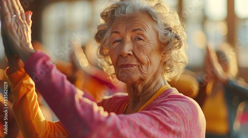Senior Woman Demonstrating Vitality and Active Lifestyle