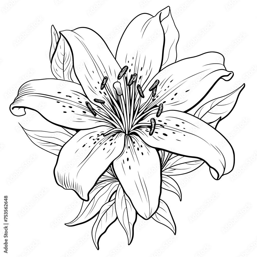 white lily flower,png