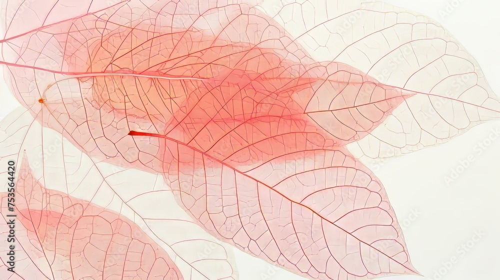 Intricate red leaf skeleton texture background perfect for design projects and artistic creations. Intricate red leaf skeleton texture background perfect for design projects and artistic creations.