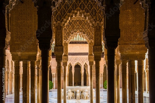 The Alhambra palace in Granada, Andalusia,  Spain