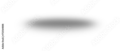 Soft shadow ellipse isolated on transparent background