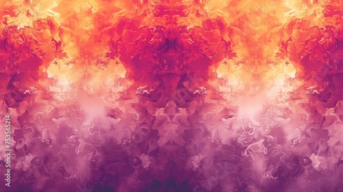 Abstract of Smoke in Sunset Gradient Colors Wallpaper
