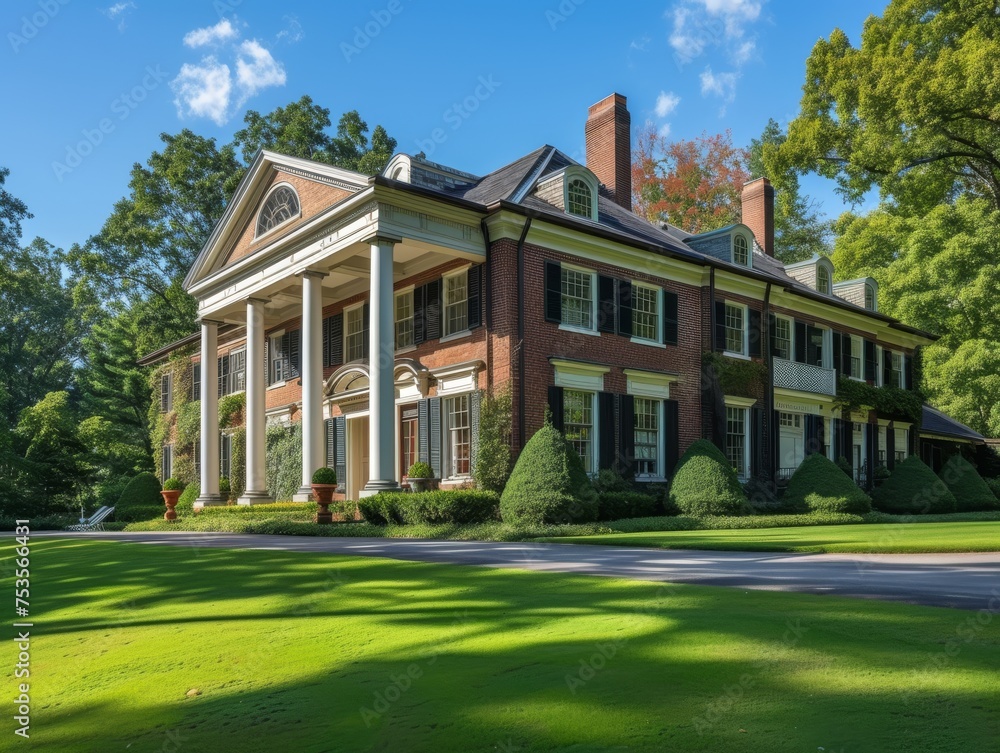 A Georgian-style colonial estate situated in a leafy suburb