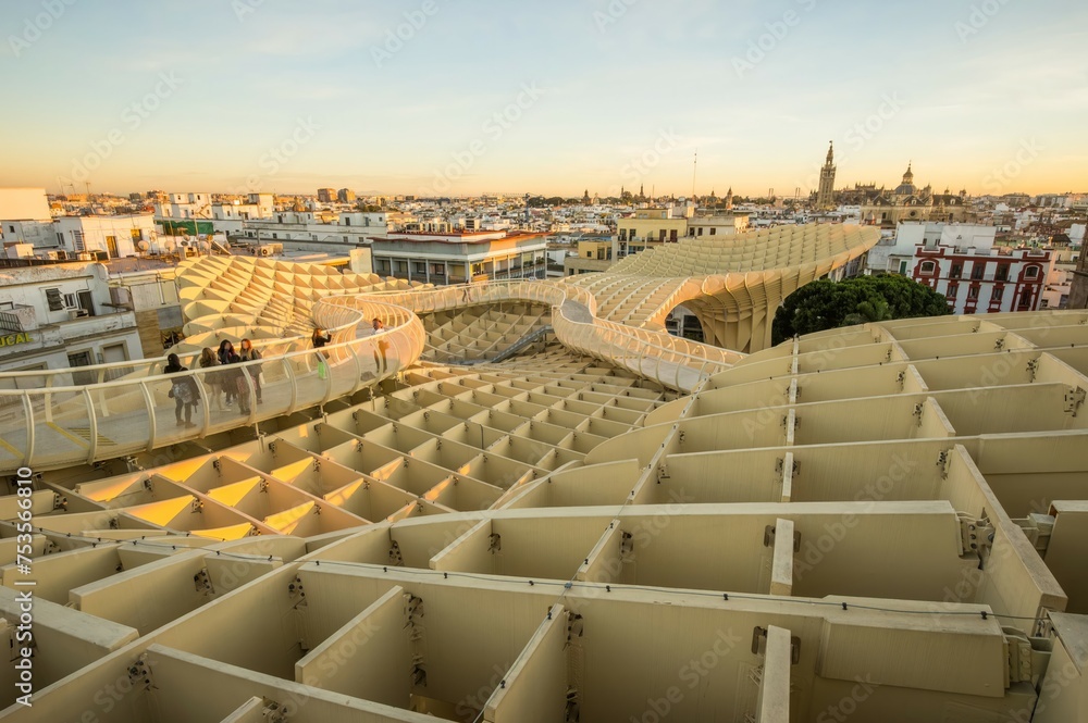 Las Setas, or Metropol Parasol in Seville, Spain