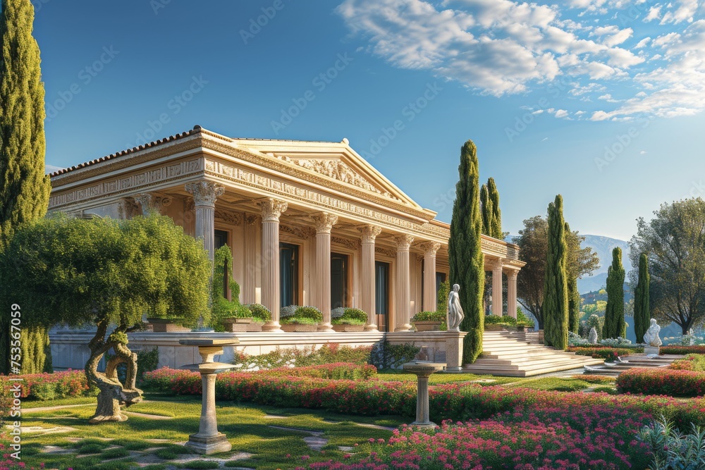 Obraz premium A Greek-style house in the heart of Athens