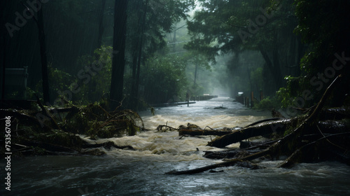 Heavy rain in the forest can lead to flooding