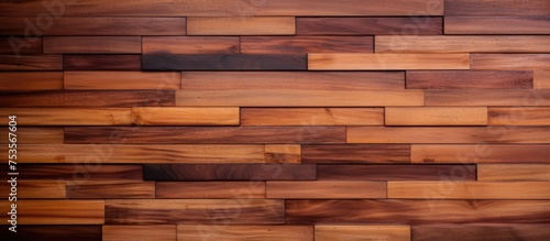 Teak wooden plank backdrop for design and ornamentation
