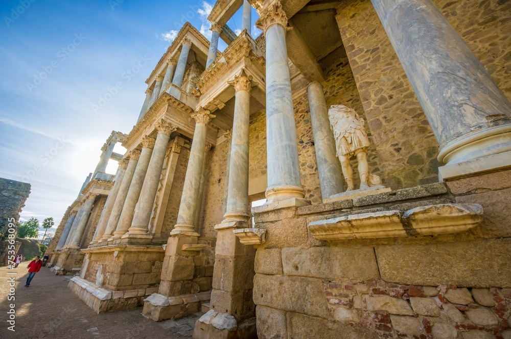Antique Roman ruins in Merida, Spain Antique Roman ruins in Merida, Spain