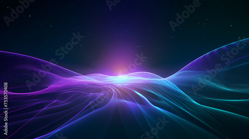 IT data and information display in modern particle energy flow, background, wallpaper