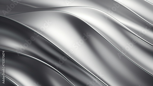 The beauty of metallic aesthetics, a detailed silver metal texture background, emphasizing depth and shine Ai Generative