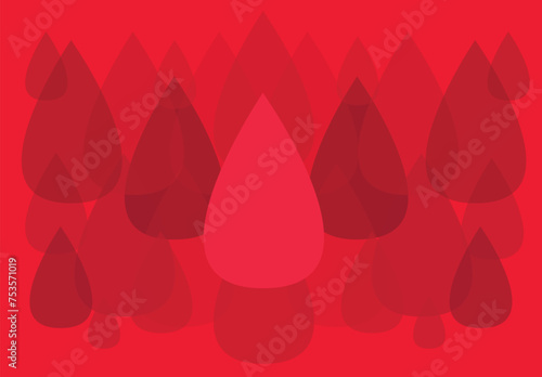 A red drip of paint, ink, blood etc. Editable Clip Art.