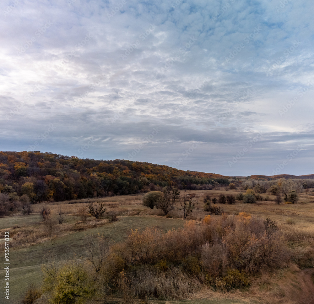 Aerial view on autumn rural scenery in Ukraine Aerial view on autumn rural scenery in Ukraine