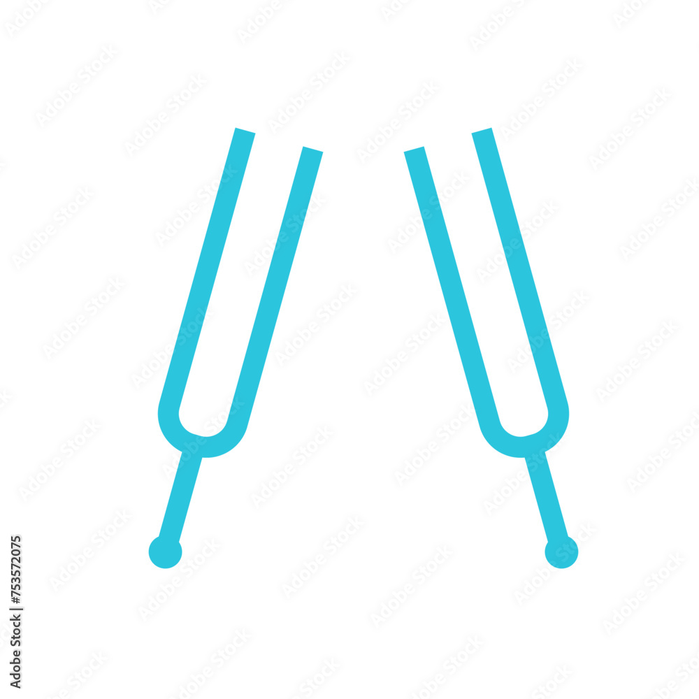 Two Tuning forks icon. From blue icon set. Two Tuning forks icon. From blue icon set.