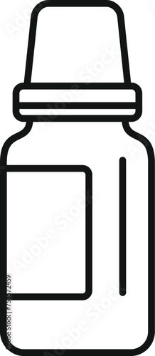 Medical bottle icon outline vector. Strong potion vitamin. System jab remedy
