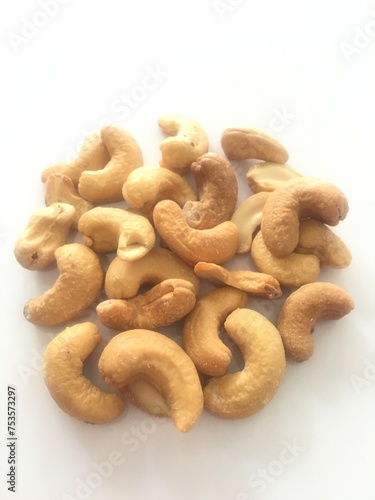 Group of Cashew -nut isolated on white background