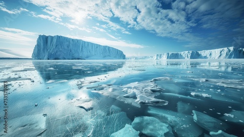 Polar ice melting, climate changes  © Budimir