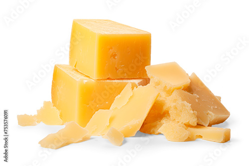 cheese parmesan on transparent background, png file photo