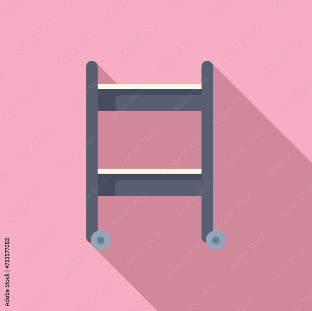Clinical cart icon flat vector. Healthy insurance patient. Nursing care facility Clinical cart icon flat vector. Healthy insurance patient. Nursing care facility