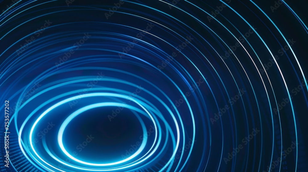 Abstract glowing circle lines on dark blue background. Geometric stripe line art design. Modern shiny blue lines. Futuristic technology concept. Abstract glowing circle lines on dark blue background. Geometric stripe line art design. Modern shiny blue lines. Futuristic technology concept.