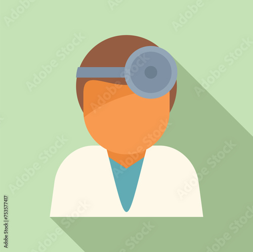 Hospital doctor icon flat vector. Care patient insurance. Clinic center room