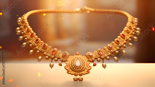 Designer Wedding Necklaces for the Rich and Fashionable Bliss with Bokeh background
