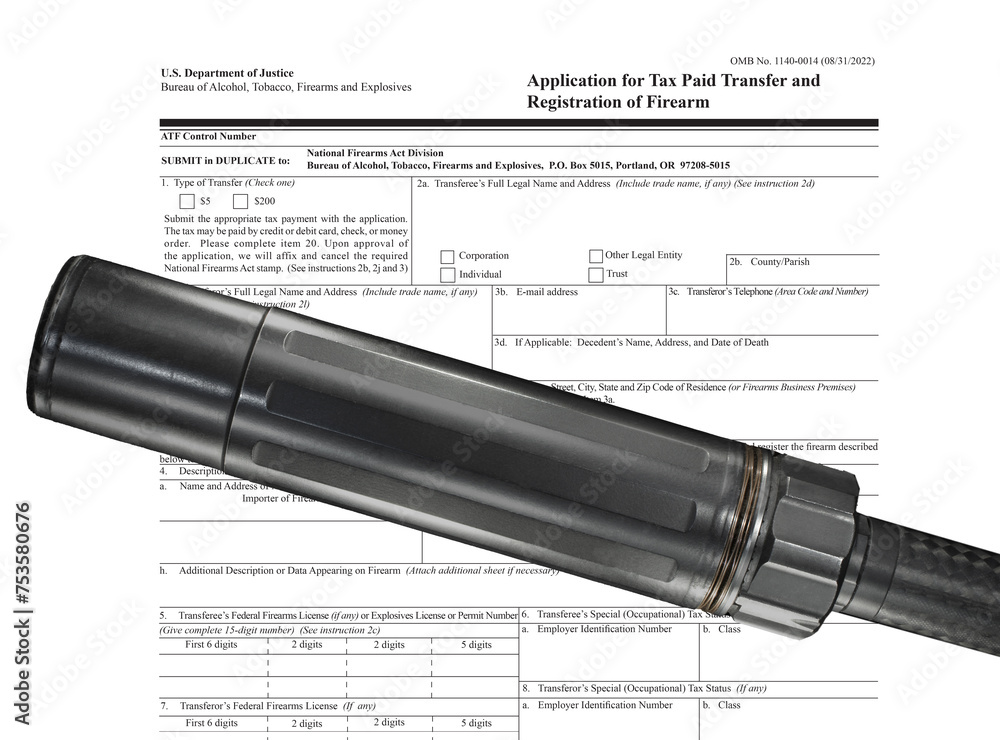 Public domain form to own a silencer behind a suppressor