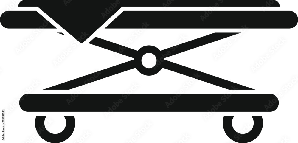 Emergency bed for hospitalization icon simple vector. Clinic room. Healthy location Emergency bed for hospitalization icon simple vector. Clinic room. Healthy location