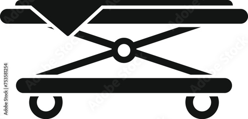 Emergency bed for hospitalization icon simple vector. Clinic room. Healthy location