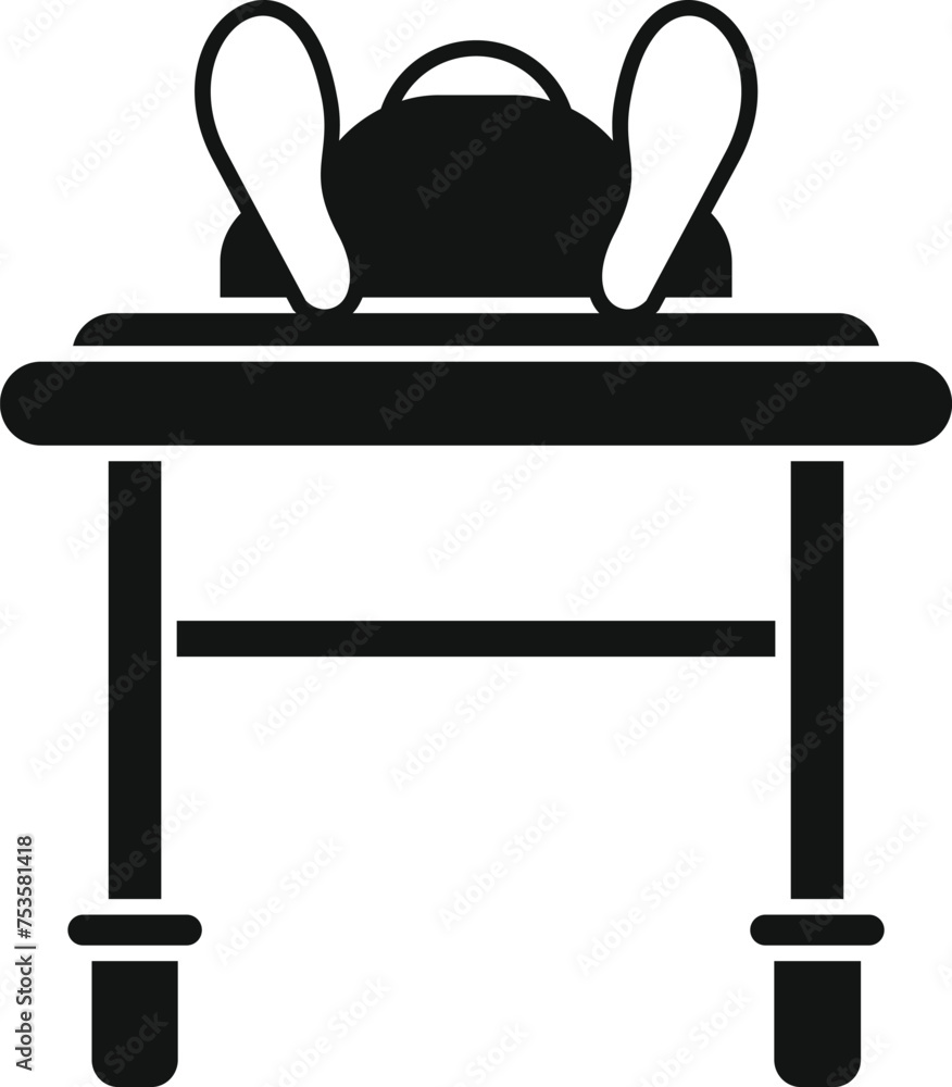 Clinic bed patient icon simple vector. Well state medication. Healthy insurance Clinic bed patient icon simple vector. Well state medication. Healthy insurance