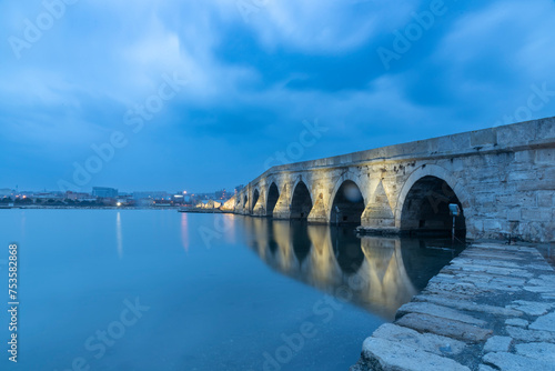 istanbul architect sinan bridge historical stone structure in the lake