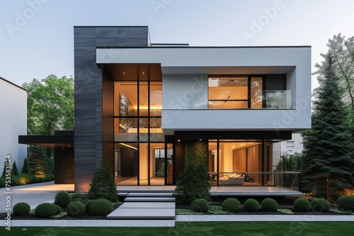 A modern minimalist house located in the heart of the downtown district