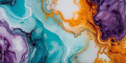 Alcohol ink colours translucent marble texture background